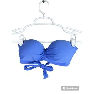 Adore Me Light Blue Purple Bandeau Strapless Adjustable Bikini Top Size Small